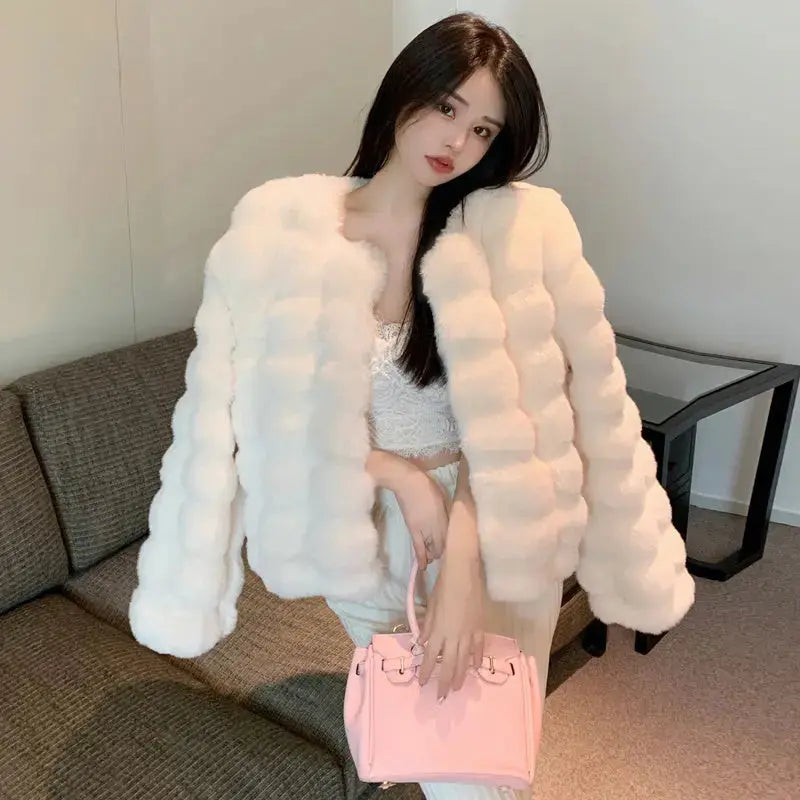 Mink Velvet Eco-friendly Fur Coat For Women Short Angel Wishes