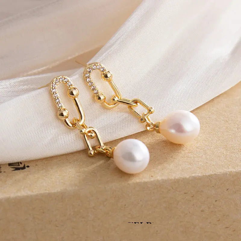 Natural Freshwater Pearl Fashionable Earrings Angel Wishes