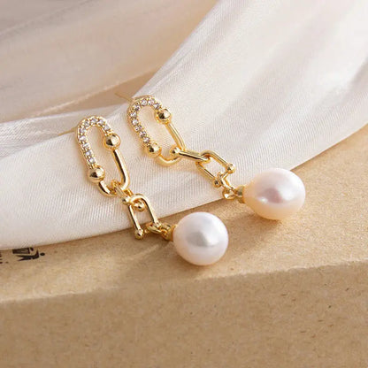 Natural Freshwater Pearl Fashionable Earrings Angel Wishes