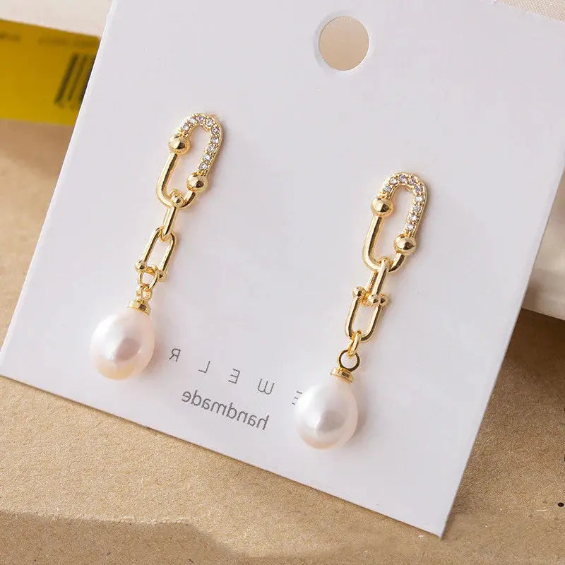 Natural Freshwater Pearl Fashionable Earrings Angel Wishes