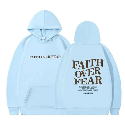 Faith Over Fear Men And Women Hoodie Angel Wishes