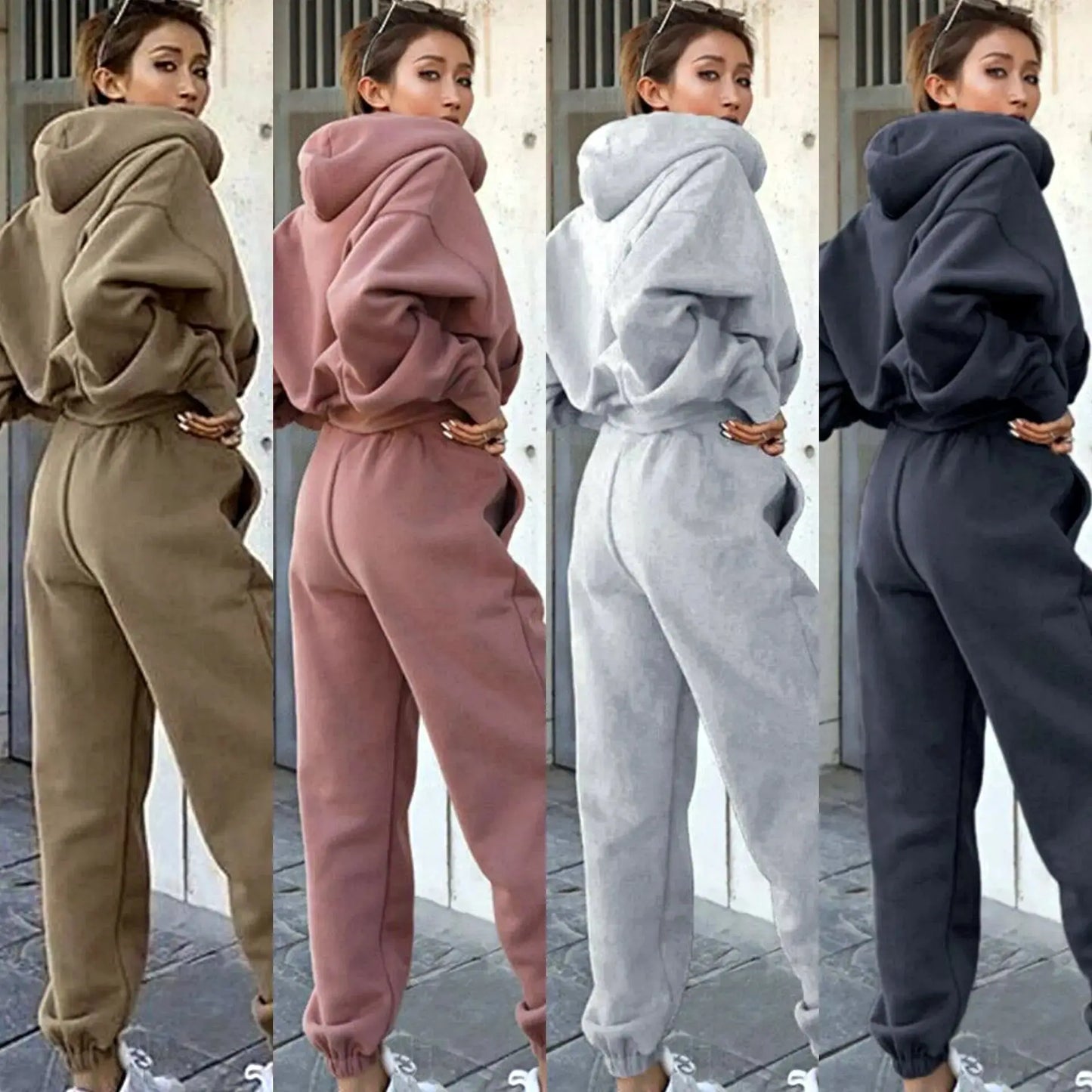 New Style Autumn And Winter Women's New Casual Hoodie Coat Sports Suit Angel Wishes