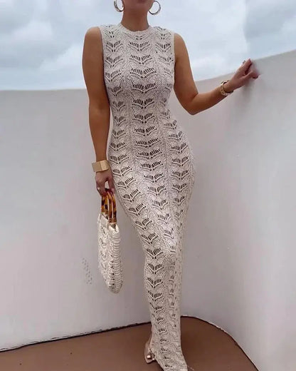 Sleeveless Knitted Dress Angel Wishes