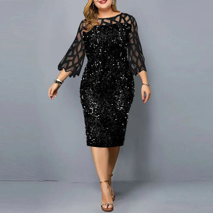 Party Dresses Sequin Plus Size Women's Sexy Night Club Dress Angel Wishes