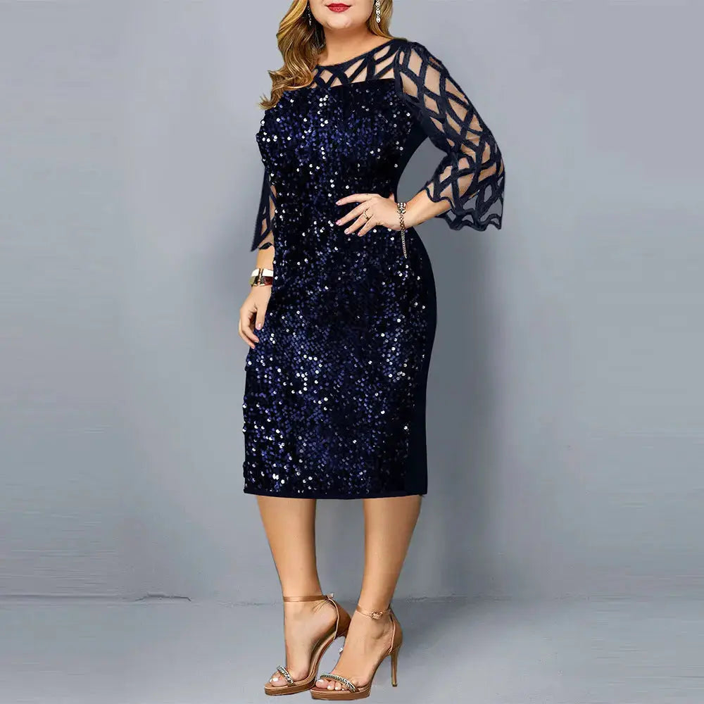 Party Dresses Sequin Plus Size Women's Sexy Night Club Dress Angel Wishes