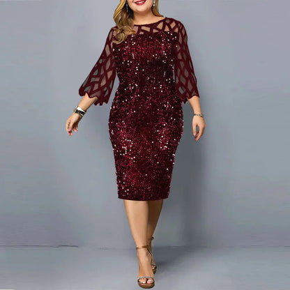 Party Dresses Sequin Plus Size Women's Sexy Night Club Dress Angel Wishes