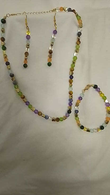 Beaded Jewelry Set Mixed stones beads Jewelry