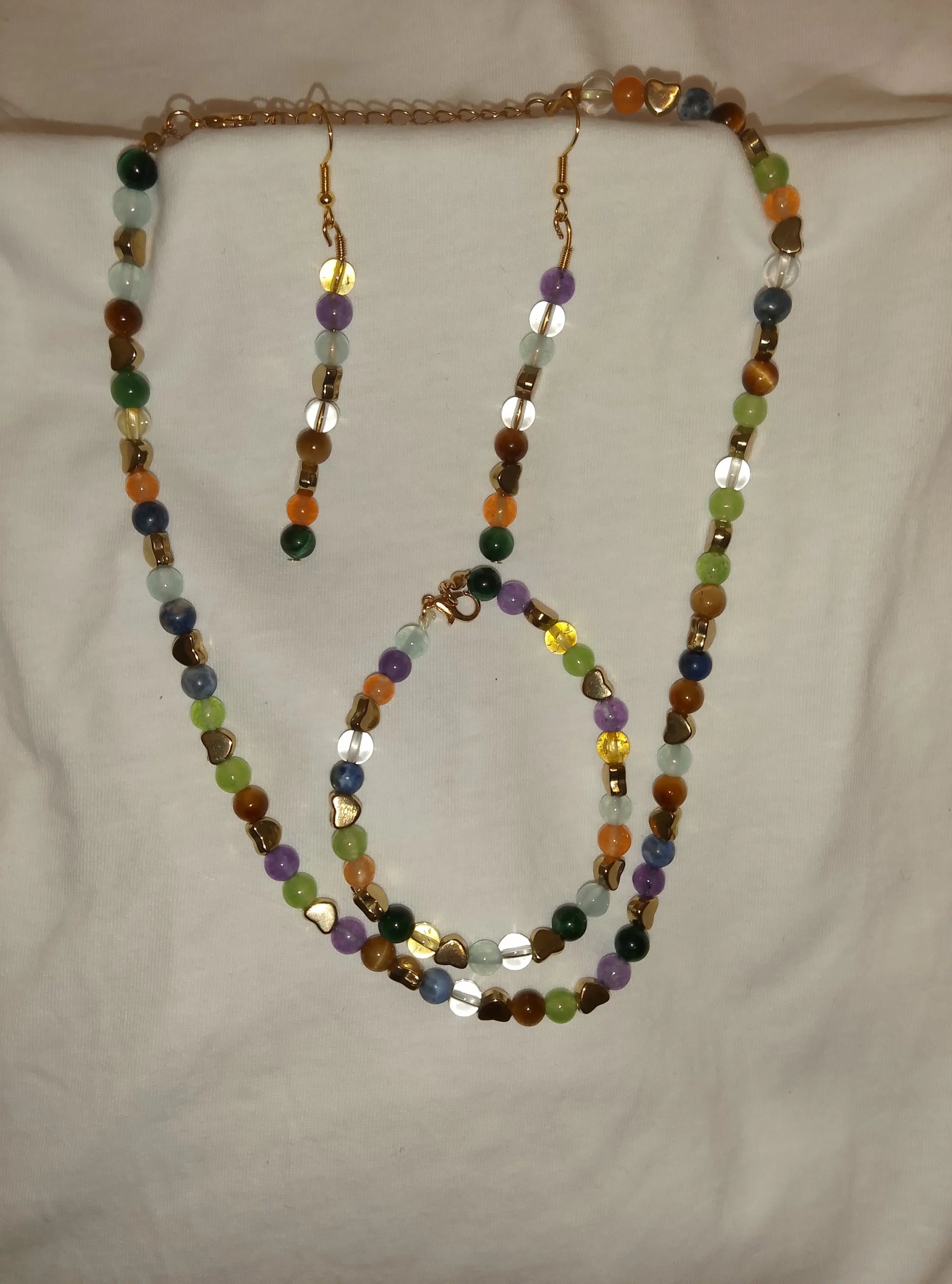 Beaded Jewelry Set Mixed stones beads Jewelry Angel Wishes