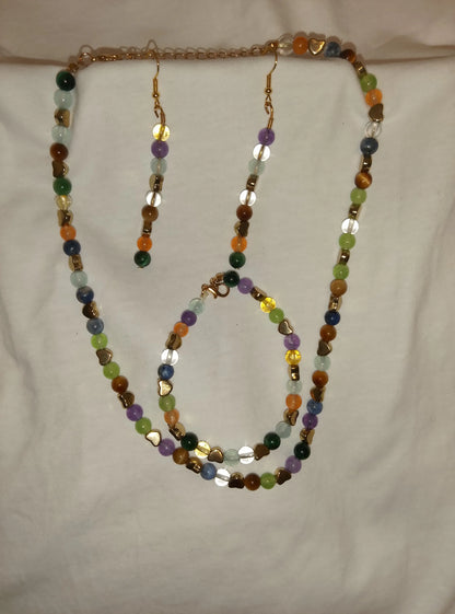 Beaded Jewelry Set Mixed stones beads Jewelry Angel Wishes