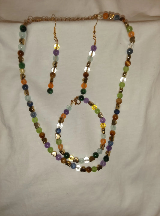 Beaded Jewelry Set Mixed stones beads Jewelry Angel Wishes