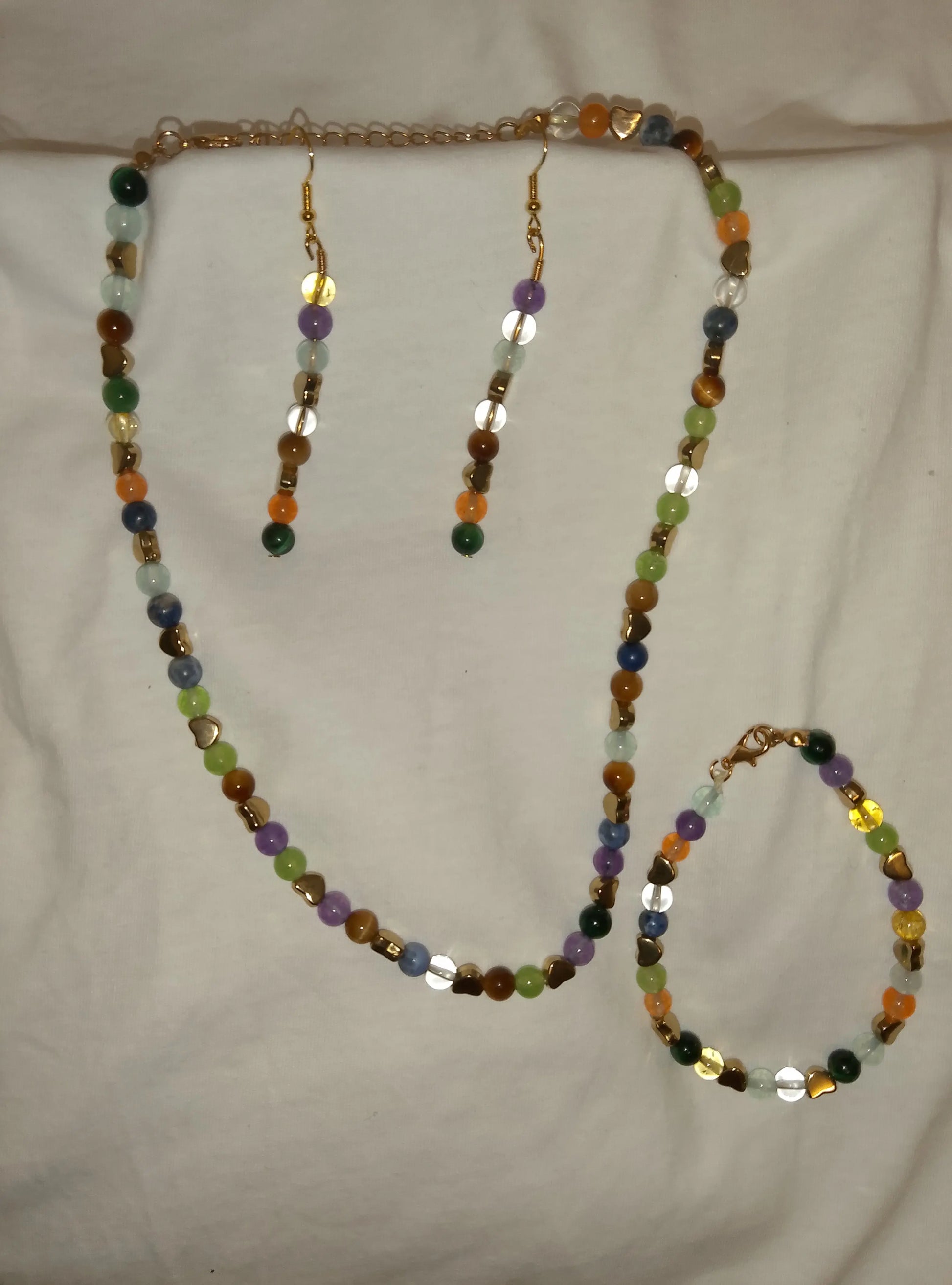 Beaded Jewelry Set Mixed stones beads Jewelry Angel Wishes