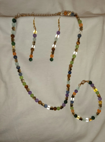 Beaded Jewelry Set Mixed stones beads Jewelry Angel Wishes