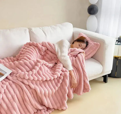 Soft Warm Bubble Velvet Blanket - Angel Wishes