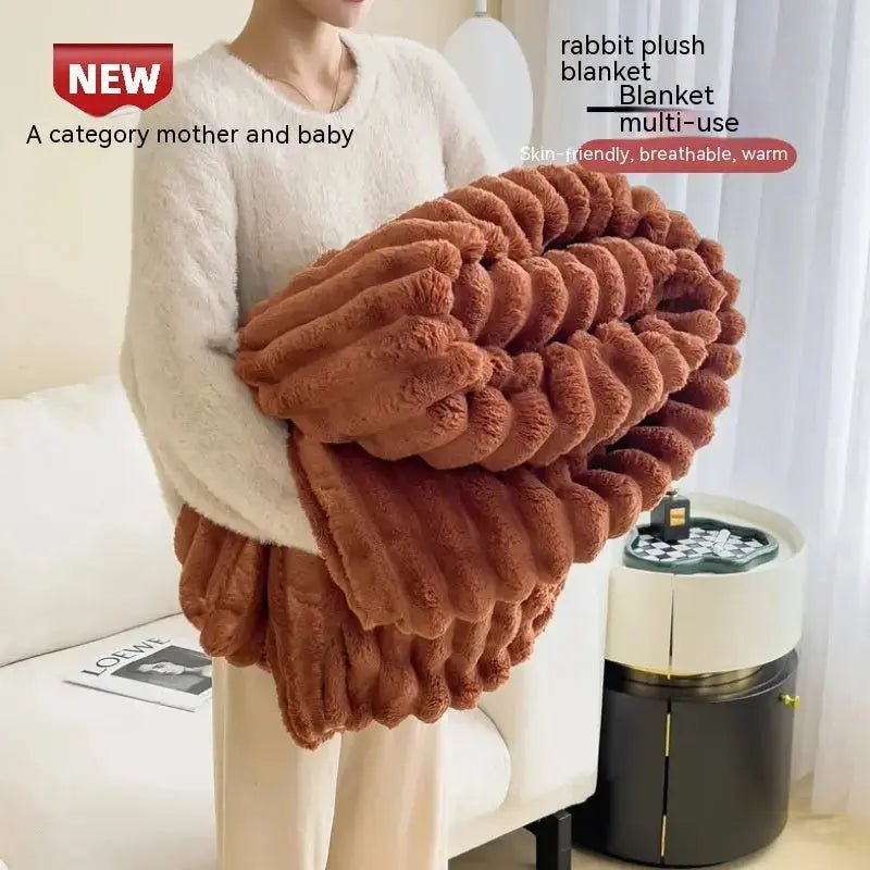 Soft Warm Bubble Velvet Blanket - Angel Wishes