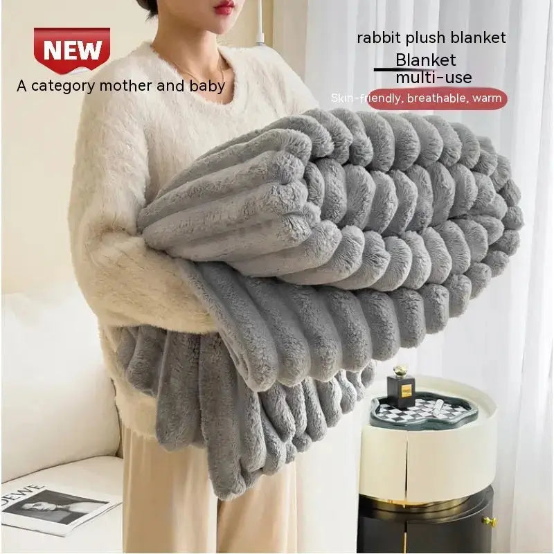 Soft Warm Bubble Velvet Blanket - Angel Wishes