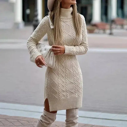 Solid Color Split Twist Mid-length Sweater Women's Skirt Angel Wishes