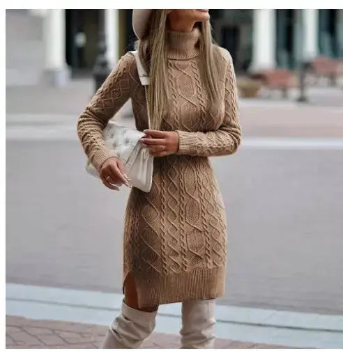 Solid Color Split Twist Mid-length Sweater Women's Skirt Angel Wishes