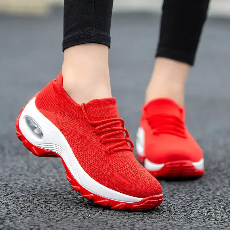 Sports shoes women flying knit socks shoes shaking shoes Angel Wishes