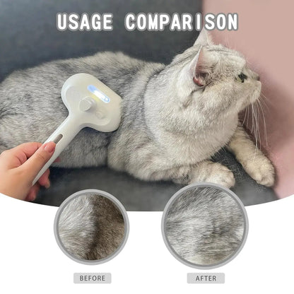 Spray Cat Brush For Shedding Water Brush For Cats And Dogs Pet Hair Removal Comb With Water Tank And Release Button Steamy Cat Brush Pet Spray Hair Comb Angel Wishes