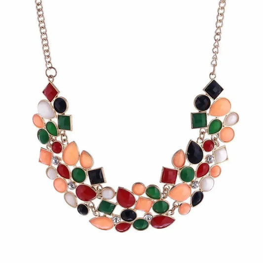 Bohemia Ethnic Necklace & Pendant Multi Layer Beads Jewelry Vintage Statement Long Necklace Women Handmade Acrylic Jewelry Angel Wishes