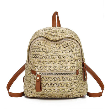 Straw backpack woven backpack Angel Wishes