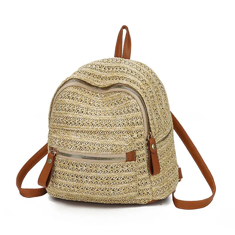 Straw backpack woven backpack Angel Wishes