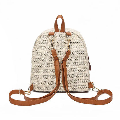 Straw backpack woven backpack Angel Wishes