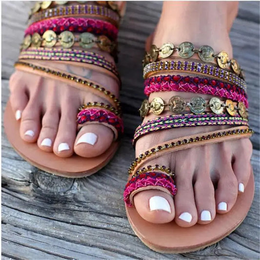 Hand made Bohemian flat sandals Angel Wishes