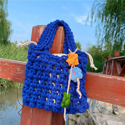 Thick Thread Cotton Rope Knitted Handbag Angel Wishes