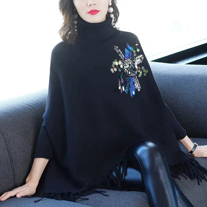 Turtleneck Sweater Women Autumn And Winter Long Sleeves Loose Angel Wishes