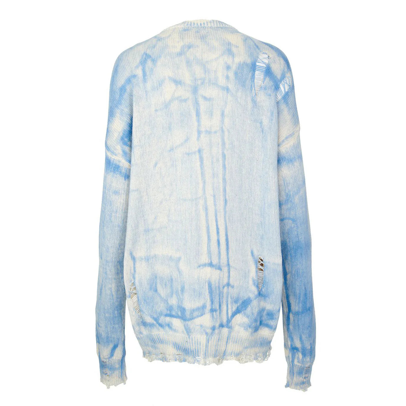 Vintage Tie-dyed Distressed Woolen Coat Women's Cardigan Angel Wishes