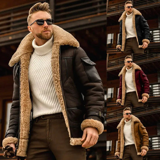 Men's Fur Collar Winter Jacket Angel Wishes