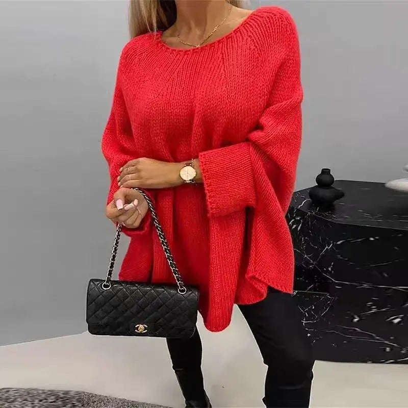 Winter Loose Batwing Sleeve Pullover Shawl Sweater Angel Wishes