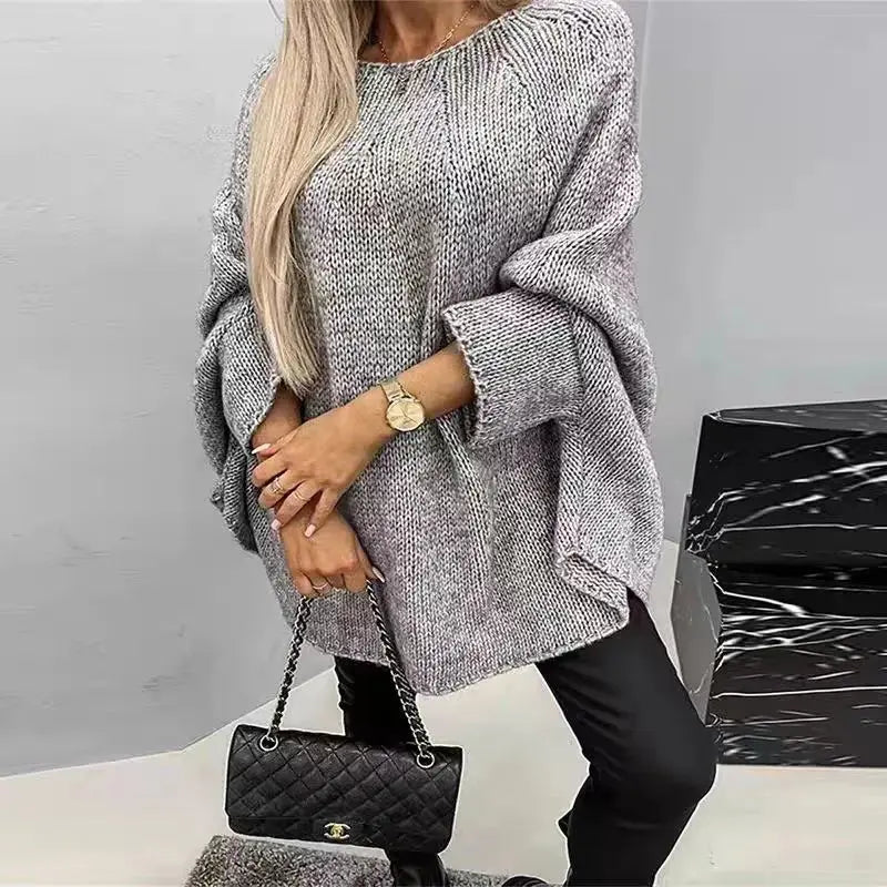 Winter Loose Batwing Sleeve Pullover Shawl Sweater Angel Wishes