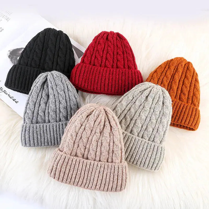 Winter Mohair Women Fleece Knitted Beanie Angel Wishes