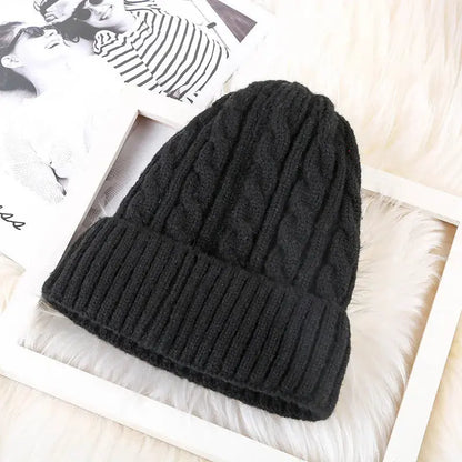 Winter Mohair Women Fleece Knitted Beanie Angel Wishes