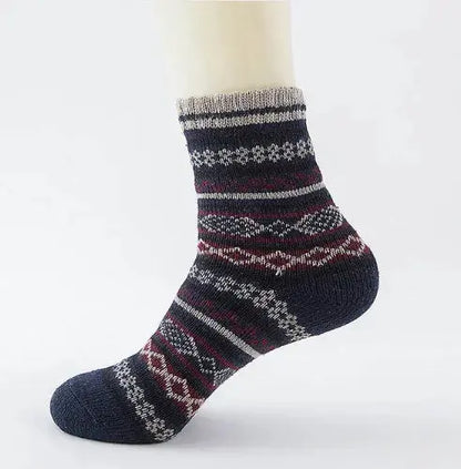 Winter Thick Warm Stripe Wool Socks Casual Sock Business Socks Angel Wishes