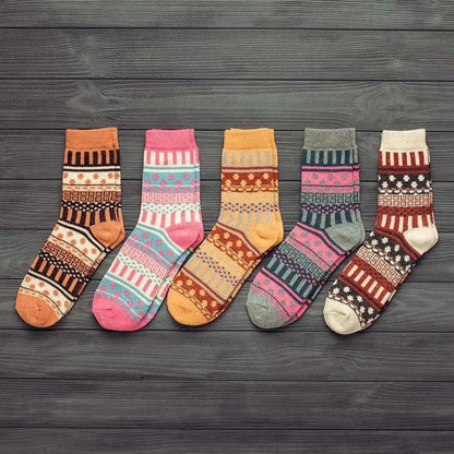 Winter Thick Warm Stripe Wool Socks Casual Sock Business Socks Angel Wishes