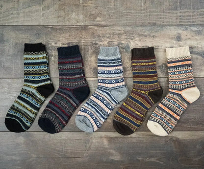 Winter Thick Warm Stripe Wool Socks Casual Sock Business Socks Angel Wishes