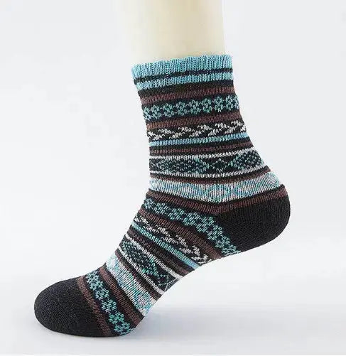 Winter Thick Warm Stripe Wool Socks Casual Sock Business Socks Angel Wishes