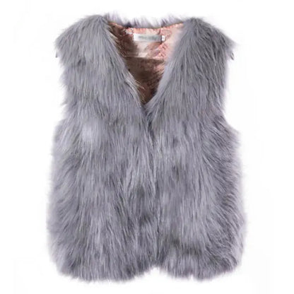 Winter Wool Fur Vest Warm Vest Angel Wishes