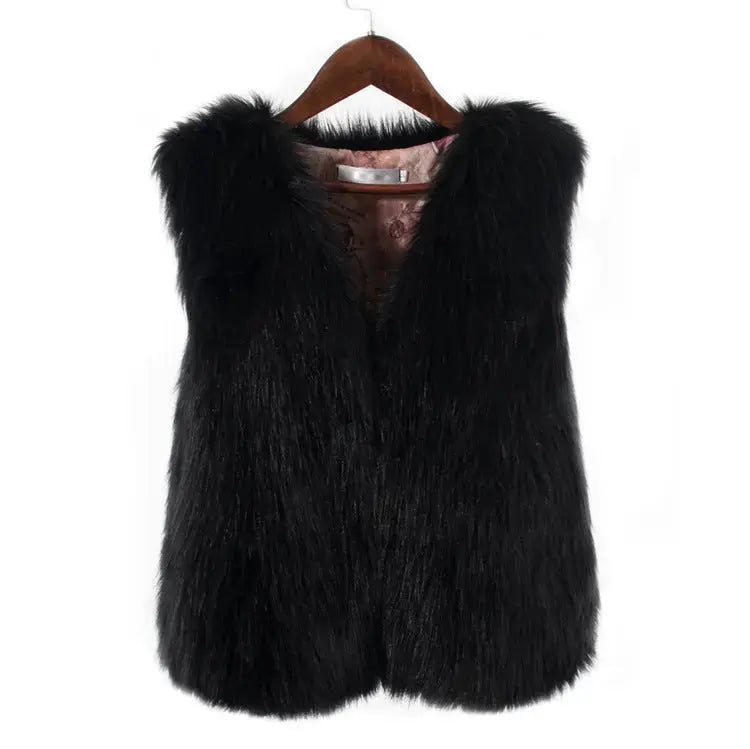 Winter Wool Fur Vest Warm Vest Angel Wishes