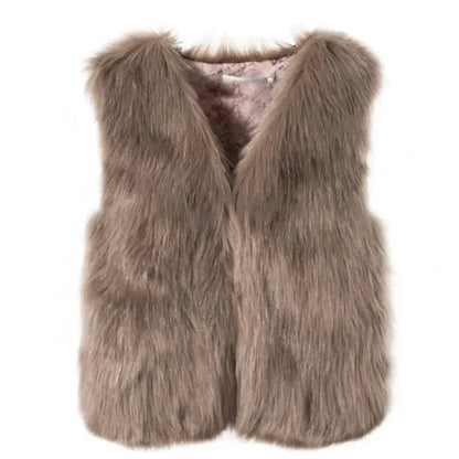 Winter Wool Fur Vest Warm Vest Angel Wishes