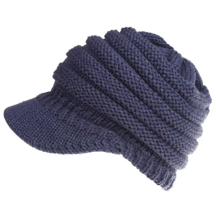 Women Soft Knitted Ponytail Beanies Angel Wishes