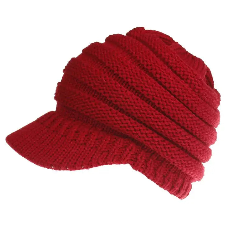 Women Soft Knitted Ponytail Beanies Angel Wishes