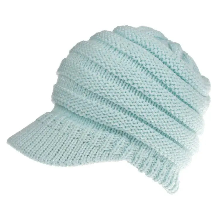 Women Soft Knitted Ponytail Beanies Angel Wishes