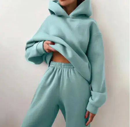 Women's Casual Hooded Sweater Two-piece Suit Clothes Hoodie Tracksuit Angel Wishes