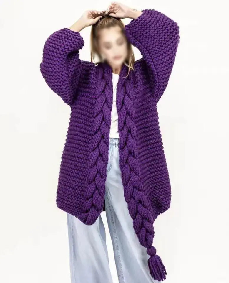 Knit Cardigan with Tassels Angel Wishes