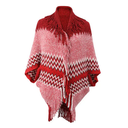 Knitted Tassel Shawl Angel Wishes