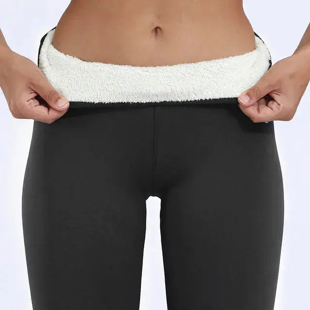 Women's Lamb Wool High Waist Elasticity Leggings Angel Wishes